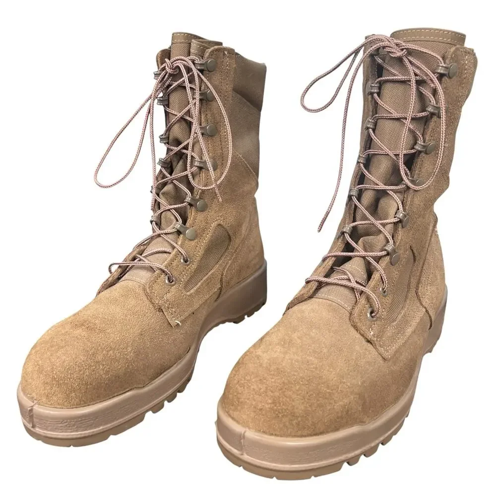 Belleville C300 ST Men’s Steel Toe Desert Tan Wide Combat Boots Size 9.5 W